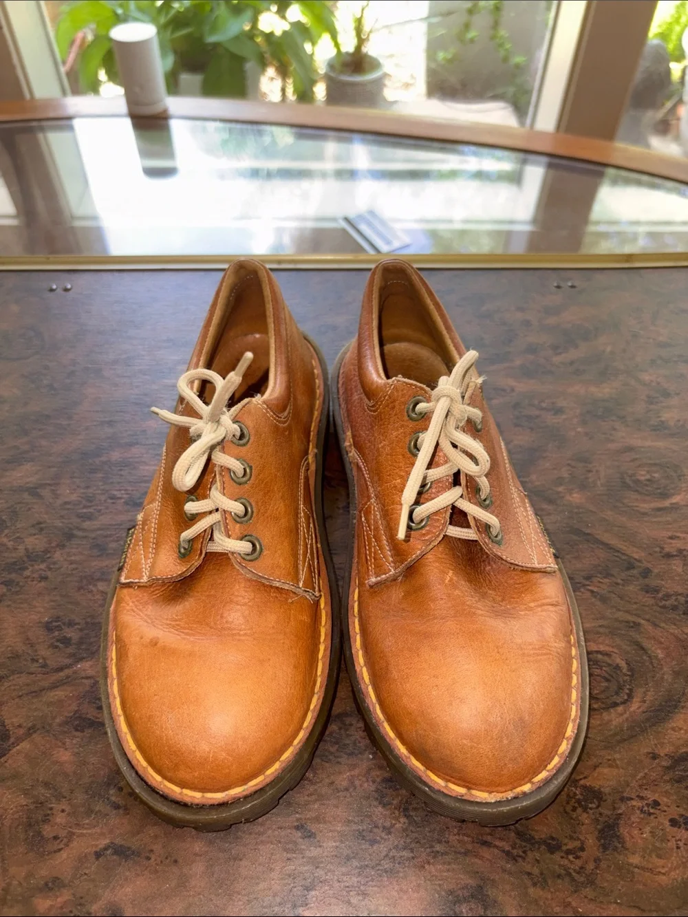 Dr. Martens Brown Oxford Shoes with Leather Lacing Big Boy Size 3